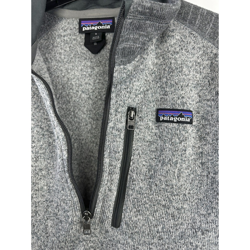 Patagonia Better Sweater Quarter Zip Fleece Pullover Grey Small *Company Logo - Picture 5 of 10